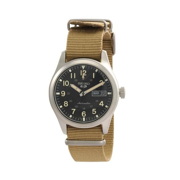 NWT Authentic Seiko 5 Sports Automatic Black Dial Men's Watch - Picture 1 of 3